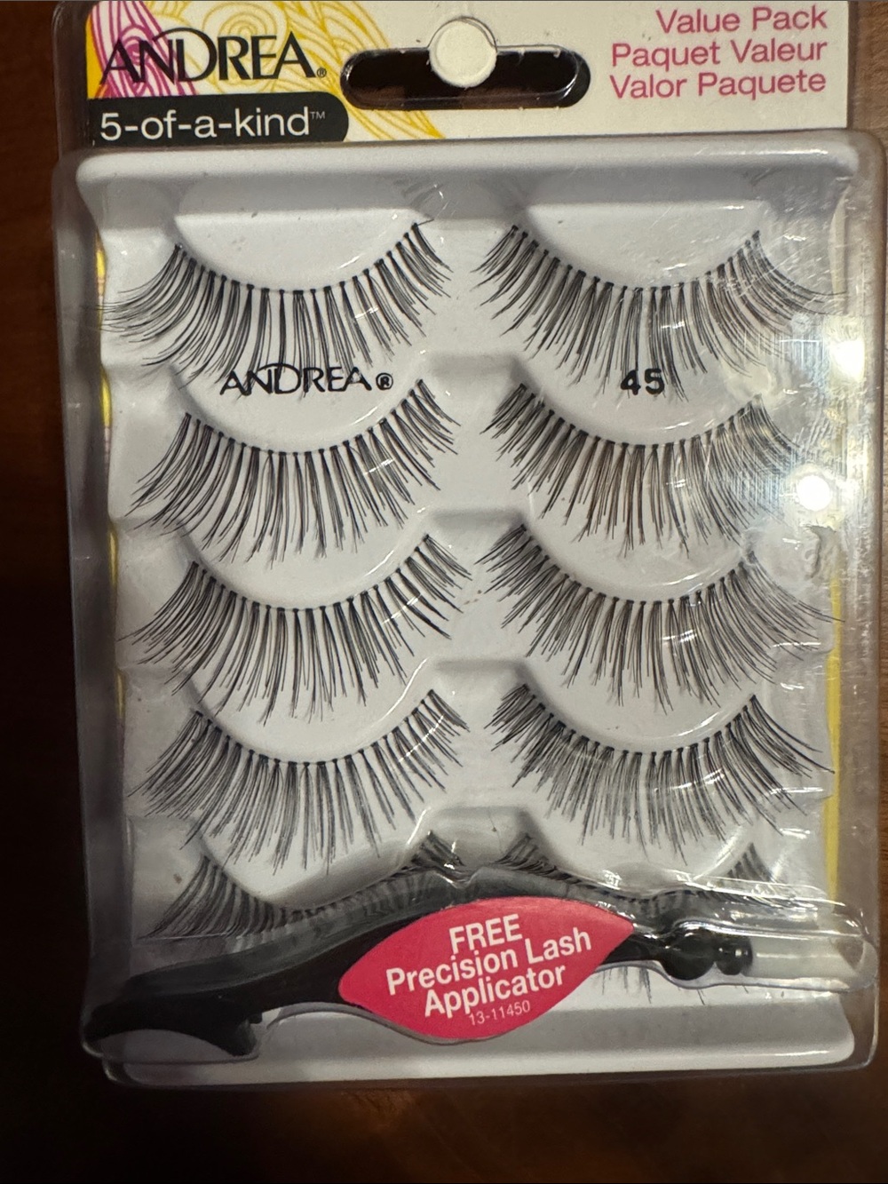 ANDREA FENZI Black Natural False Eyelashes Value Pack with Applicator